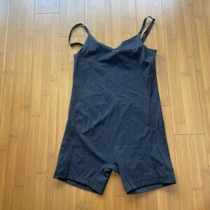 Outdoor Voices Black Shorts Bodysuit Romper - Women's Large